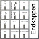 Edelstahl Pfosten V2A Bauhöhe 1000mm zum Betonieren Kugel