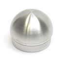 Edelstahl Endkappe V2A 42,4x2mm halb rund