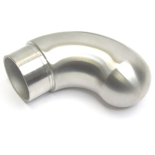 Edelstahl Endkappe V2A 42,4x2mm 90° Bogen rund