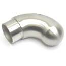 Edelstahl Endkappe V2A 42,4x2mm 90° Bogen rund