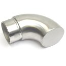 Edelstahl Endkappe V2A 42,4x2mm 90° Bogen flach