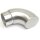 Edelstahl Endkappe V2A 42,4x2mm 90° Bogen flach