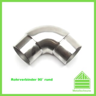 Edelstahl Eckverbinder 90° rund für Rohr 42,4x2mm