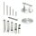 Ronde seitliche Montage 10mm bis 100mm Wandabstand 1x Schraube_10mm