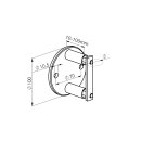 Ronde seitliche Montage 10mm bis 100mm Wandabstand 1x Hülse_10mm