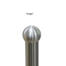 Edelstahl Pfosten V2A Brüstung Bauhöhe 200mm Aufmontage Kugelring Gelenkstift
